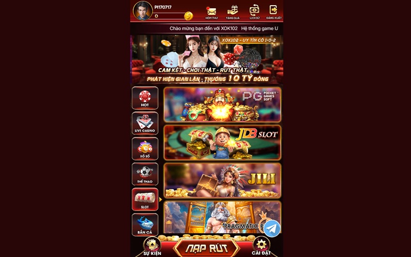 Sảnh game slot Xok